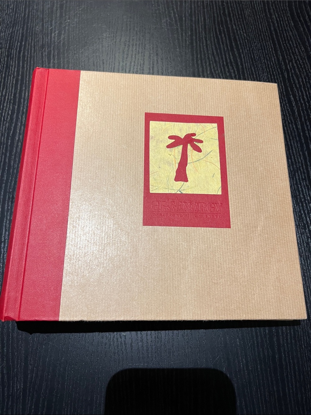 Red-Accent Palm Tree Hardcover Photo Album